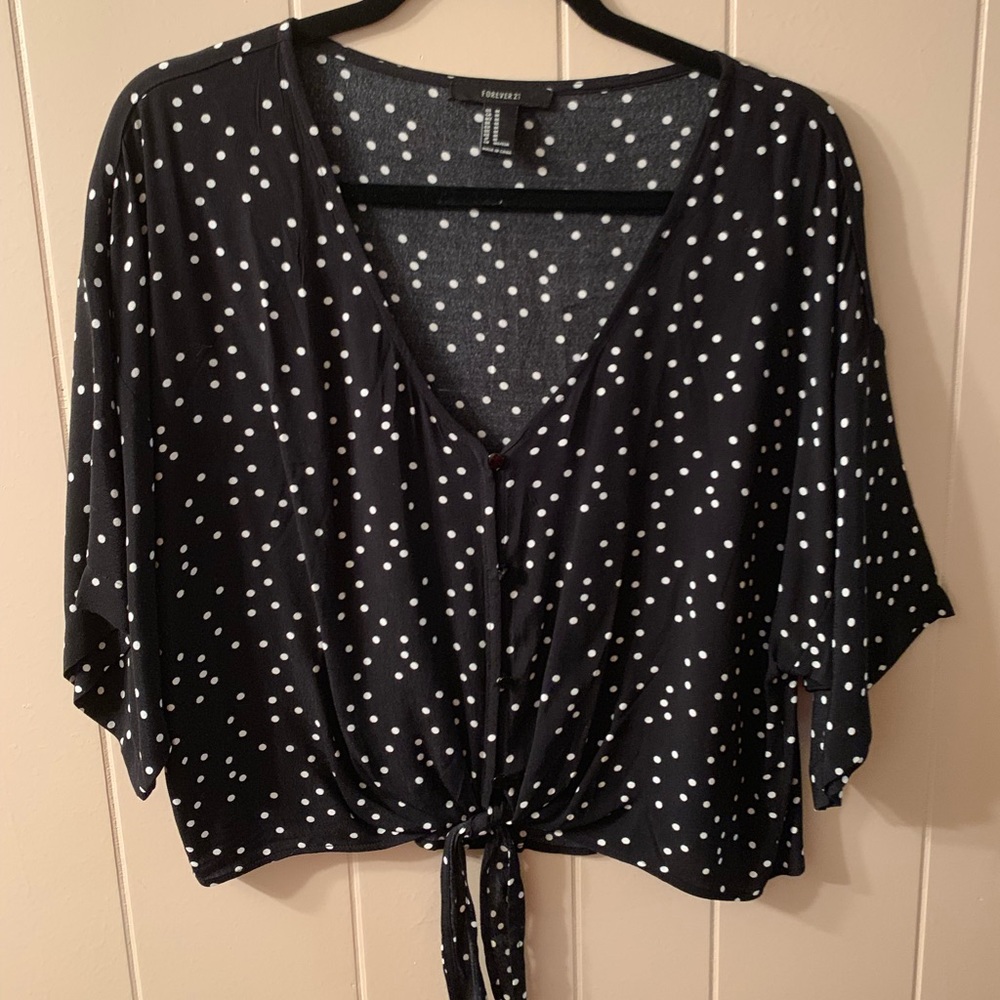 Black and white polka dot shirt